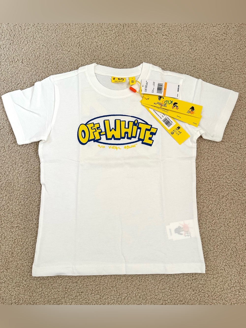 Off-White Kids Arrow Doodle Graphic Basic Fit T-Shirt, size 7
